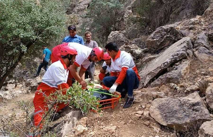 نجات مصدوم ساروی از جنگل‌های "اَزنی"